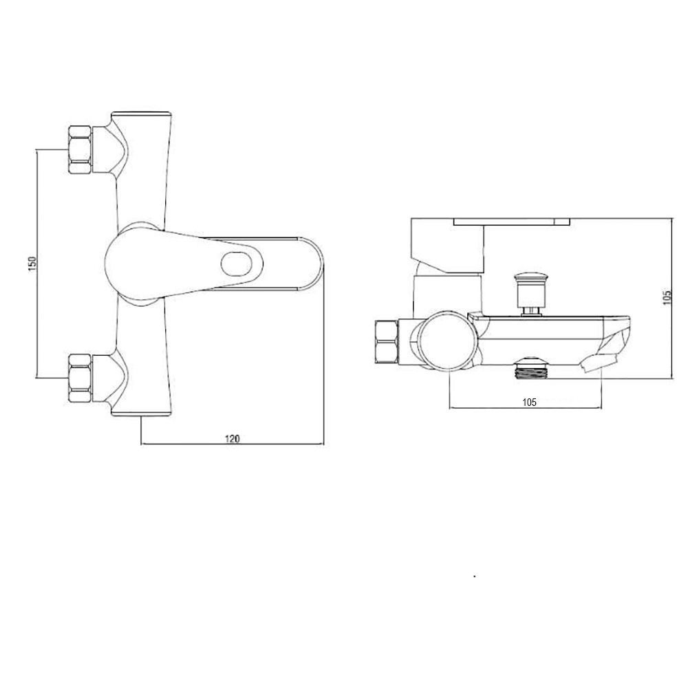фотографія Змішувач для ванни Brinex 37W 006