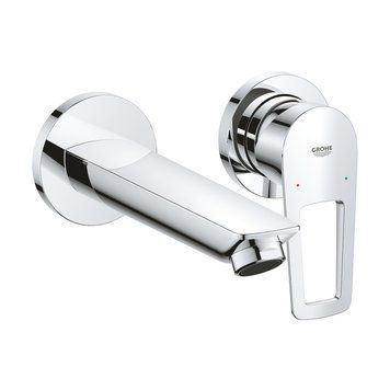 фотографія Смеситель скрытого монтажа для раковины Grohe BauLoop New 20289001 - идеальное решение для современной ванной комнаты. Устройство предназначено для скрытого монтажа и состоит из внешнего комплекта с изливом для окончательной сборки и внутренней части. В о