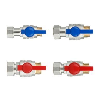 фото Комплект прямых кранов Thermo Alliance Standart 1/2"ВН -3/4"ВН с накидной гайкой для подключенние котла TAS262RBW1520