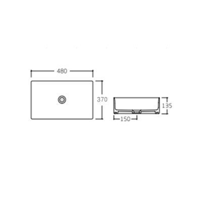 фото Раковина-чаша Qtap Tern 475х370х140 Matt black с донным клапаном QT172074MBMB