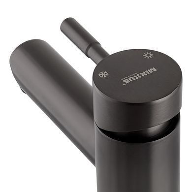 фотографія Змішувач для умивальника MIXXUS SUS-001-HIGH GRAPHITE з нерж. сталі SUS304 (MI5905)
