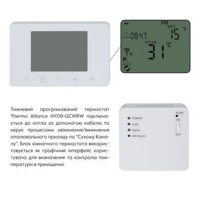 фото Беспроводной недельный термостат с WiFi HY09-GCWRW