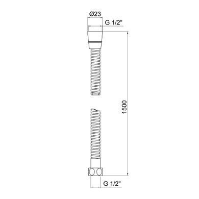фото Шланг Lidz Niagara 03 1,5 м LDNIA03CRM35452 Chrome