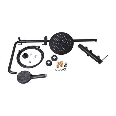 фото Душевая система универсальная Qtap Scorpio на два потребителя QTSCO51105OGB Black Matt