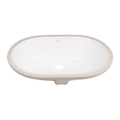 фото Комплект Qtap Stork: Раковина врезная овальная 560x395x195 мм White + Донный клапан PU02O