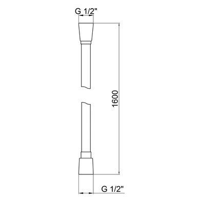 фотографія Шланг для ручного душу Qtap Hadice 1600 мм QTHADPVC160G Graphite