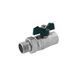 фото Кран-американка прямой STA "LB" 3/4" ВН PN40 зеленая бабочка, никелированный