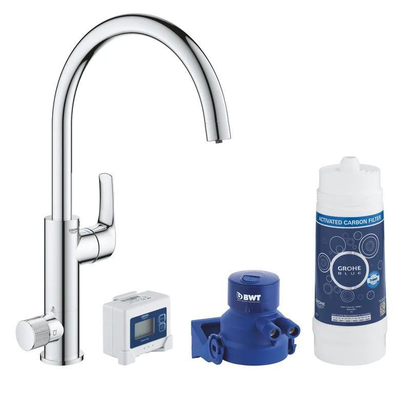 фото Комплект смесителя для кухни с фильтром Grohe Blue Pure (30383000)