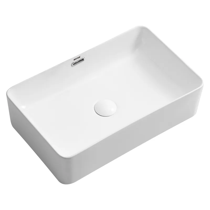 фото Раковина накладна Mixxus Premium QUADRO-0209 600х370х140mm з переливом (MP6522)