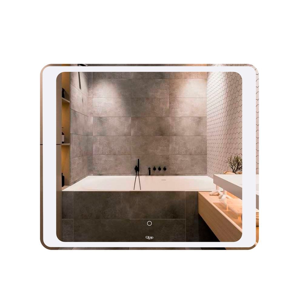 фото Зеркало Qtap Leo 800х700 с LED-подсветкой Touch, диммер, рег. яркости QT117814187080W
