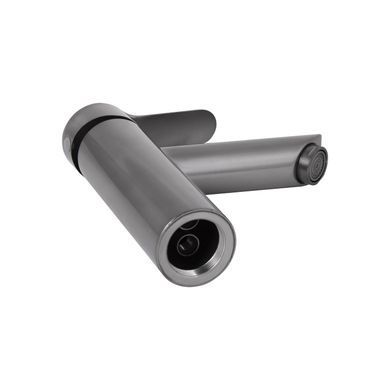 фото Смеситель для раковины Brinex Pure 001F низкий Graphite BRIPUR001FGRP