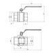Кран шаровой Thermo Alliance Standart 2" ВР для газа (рычаг) SD600NG50PN40