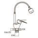 Змішувач ML &Oslash;40 для кухні гусак гофрований на гайці AQUATICA ML-4B644C (9746120)