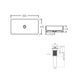 Комплект Qtap Tern: Раковина накладная прямоугольная 600x405x110 мм WHITE + Донный клапан PU02