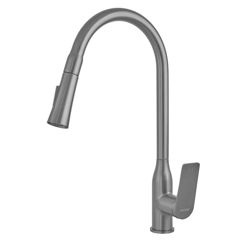 фото Змішувач для кухні Mixxus Premium DERBY 014 (NUT) GRAPHITE (MI6611)