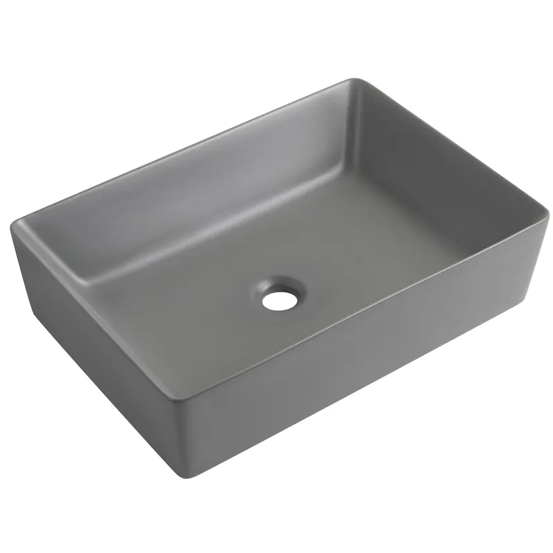 фото Раковина накладна Mixxus Premium QUADRO-0108 GRAY 550x390x145mm (MP6652)