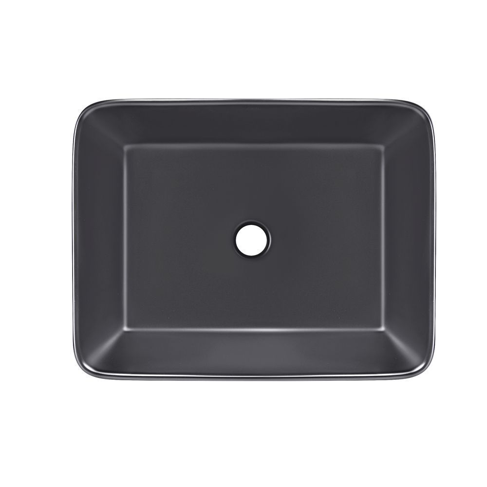 фото Раковина-чаша Qtap Tern 480х370х135 Matt black QT172074MBMBN