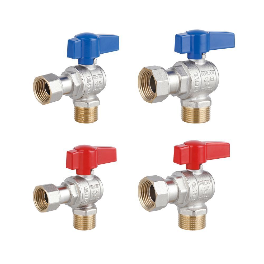 фотографія Комплект кутовий кранів Thermo Alliance Standart 1/2"ВН -3/4"ВН з накидною гайкою для підключення котла TAS225RBW1520