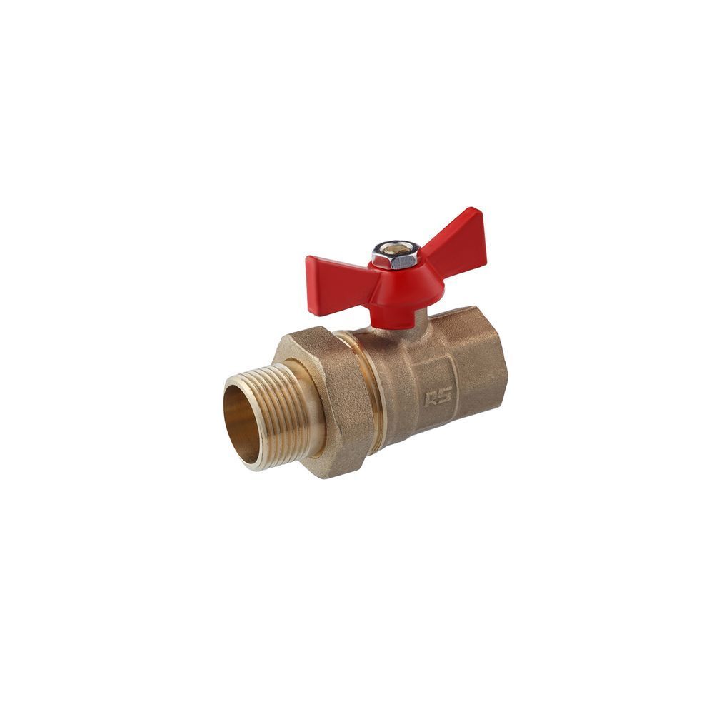 фотографія Кран-американка STA (DN) 15 PN30 бабочка, латунь используется для открытия/перекрытия протока воды в системах отопления и водоснабжения. Преимуществом данного крана является наличие муфты типа &laquo;американка&raquo;, позволяющее получить быстроразъёмное соединение.
