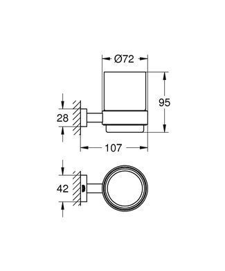 фото Стакан для зубних щіток Grohe Essentials Cube New (40755001)