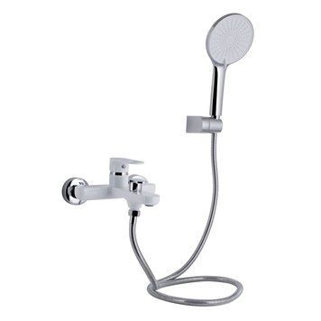 фотографія Змішувач для ванни Qtap Jay (з душовим гарнітуром) QTJAY259CRW45553 Chrome/White