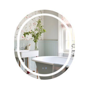 фото Зеркало Qtap Gemini 800х700 с LED-подсветкой Touch, с антизапотеванием, с диммером, рег. темп. цвета (3000-6500K) Reverse QT2578R8070