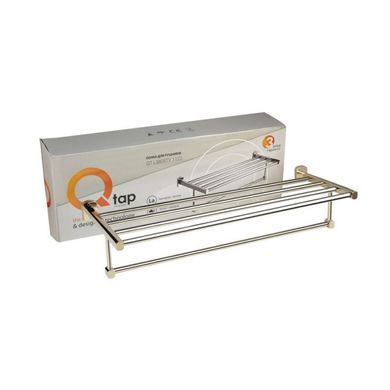 фотографія Полиця універсальна Qtap Liberty 600 мм з тримачем QTLIBORO1122 Gold