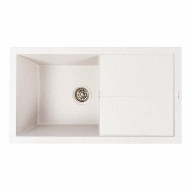 фотографія Гранітна мийка для кухні VALESO 7843 SOLID матовий Чорний металік