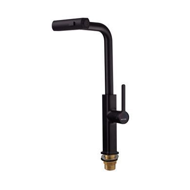 фото Змішувач для кухні з висувним виливом Mixxus Premium HAMMER 014 BLACK (MI6954)