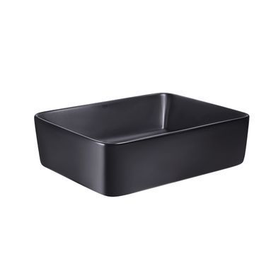 фотографія Раковина-чаша Qtap Tern 480х370х135 Matt black QT172074MBMBN