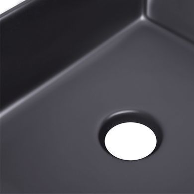 фотографія Раковина-чаша Qtap Tern 480х370х135 Matt black QT172074MBMBN