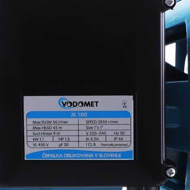 фото Насос поверх. відцентровий Vodomet JS100, корпус нерж. сталь (VO0020)