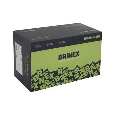 фотографія Змішувач для ванни Brinex Pure 006 з поворотним виливом (з душовим гарнітуром) Graphite BRIPUR006GRP