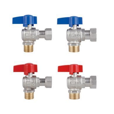 фото Комплект угловой кранов Thermo Alliance Standart 1/2"ВН -3/4"ВН с накидной гайкой для подключенние котла TAS225RBW1520