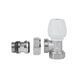 Кран радіаторний Icma 1/2" з антипротіканням кутовий з ручкою №802+940