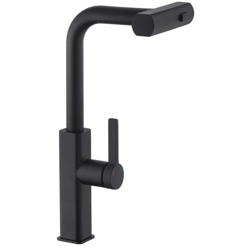 фото Змішувач для кухні з висувним виливом Mixxus Premium HAMMER 014 BLACK (MI6954)