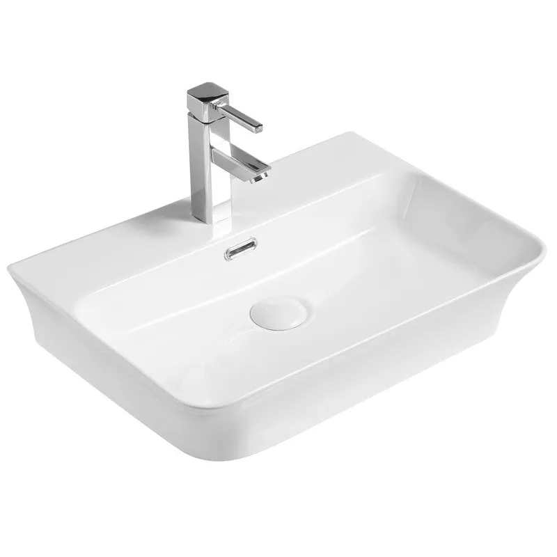 фото Умивальник накладний керамічний Mixxus Premium Bevel-0202 з переливом 560x415x125mm (MP6481)