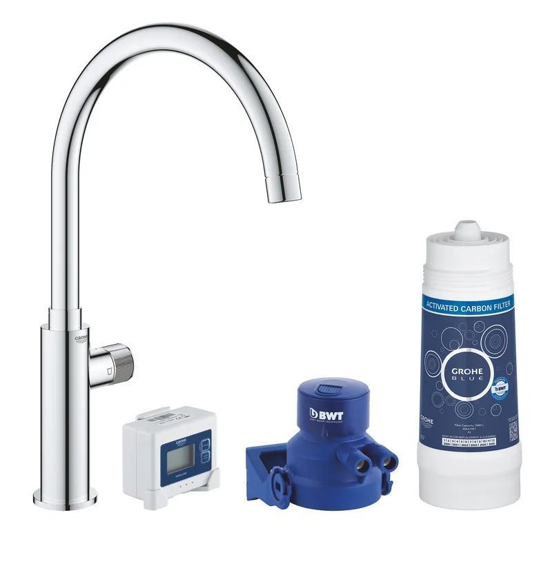 фото Комплект смесителя для кухни с фильтром Grohe Blue Pure (30387000)