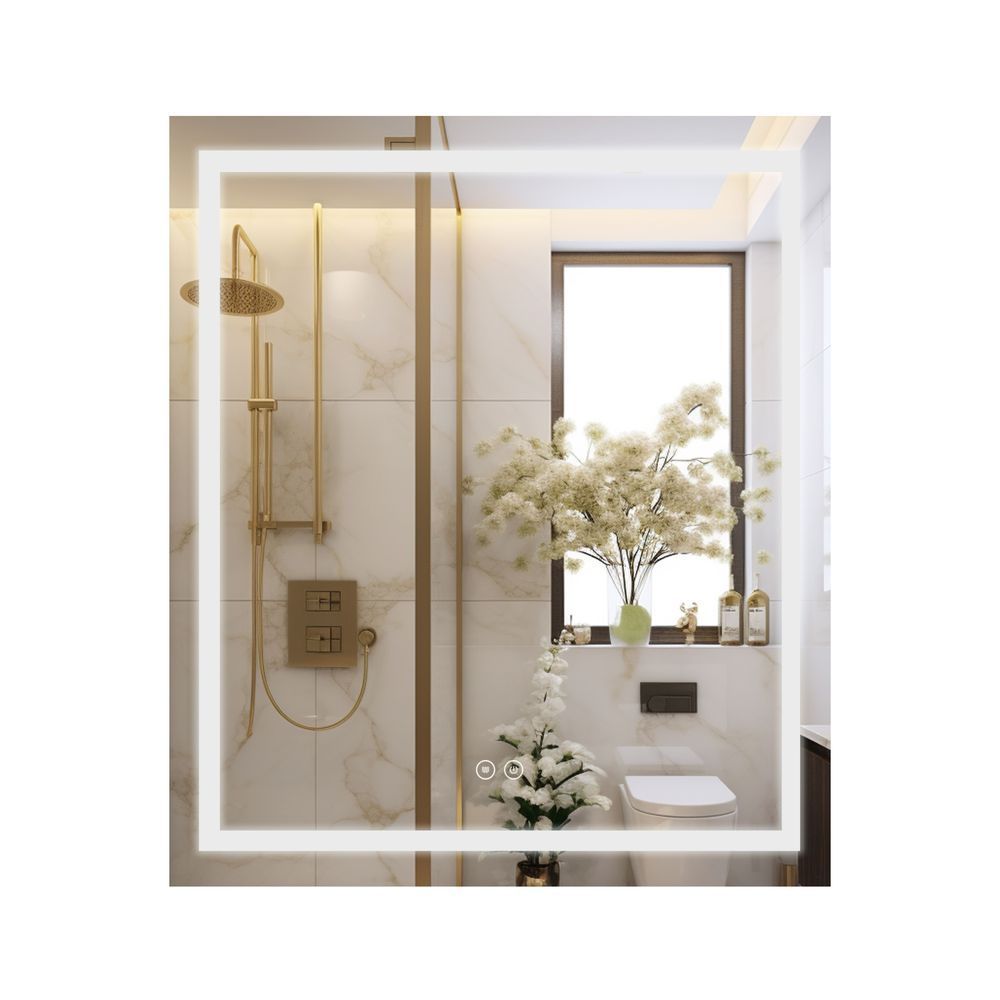 фото Зеркало Qtap Mideya (MI1) 700х800 с LED-подсветкой Touch, с антизапотеванием, диммером QT2078DCF7080W