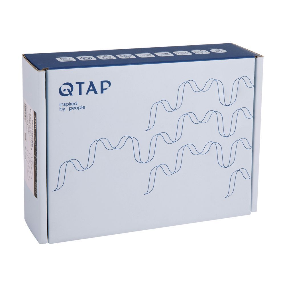 фото Смеситель для раковины Qtap Swan Cascada QTSWA270CRW45568 Chrome/White
