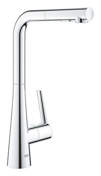 фото Змішувач для кухні з висувним виливом Grohe Zedra (32553002)