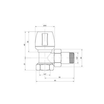 фотографія Кран радіаторний Icma 1/2" кутовий №803