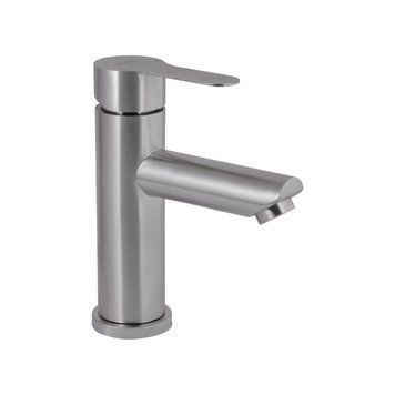 фотографія Змішувач для раковини Brinex Pure 001F низький Nickel BRIPUR001FNKL
