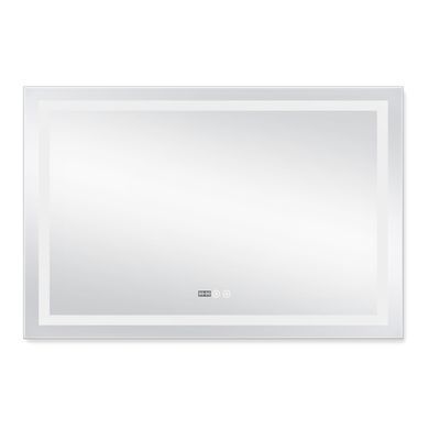 фотографія Дзеркало Qtap Mideya (DC-F613) 1200х800 з LED-підсвічуванням Touch, з антизапотіванням, з годинником, димером, рег. яскравості QT2078F613W