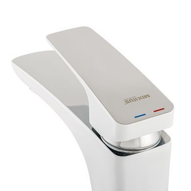 фото Змішувач для умивальника Mixxus Premium Patrick 001 гайка (White) (MI5853)
