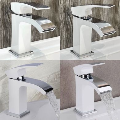 фото Смеситель для раковины Qtap Swan Cascada QTSWA270CRW45568 Chrome/White
