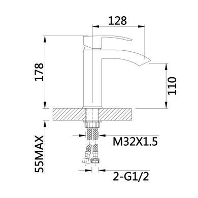 фото Смеситель для раковины Qtap Swan Cascada QTSWA270CRW45568 Chrome/White
