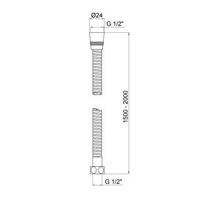 фото Шланг Lidz Niagara 13 1,5-2 м LDNIA13CRM35461 Chrome