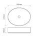Раковина накладна MIXXUS PREMIUM ELLIPSE-0104 MARBLE 550х415х140mm (MP6554)