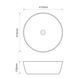 Раковина накладна Mixxus Premium ELLIPSE-0101 415х415х135mm (MP6531)
